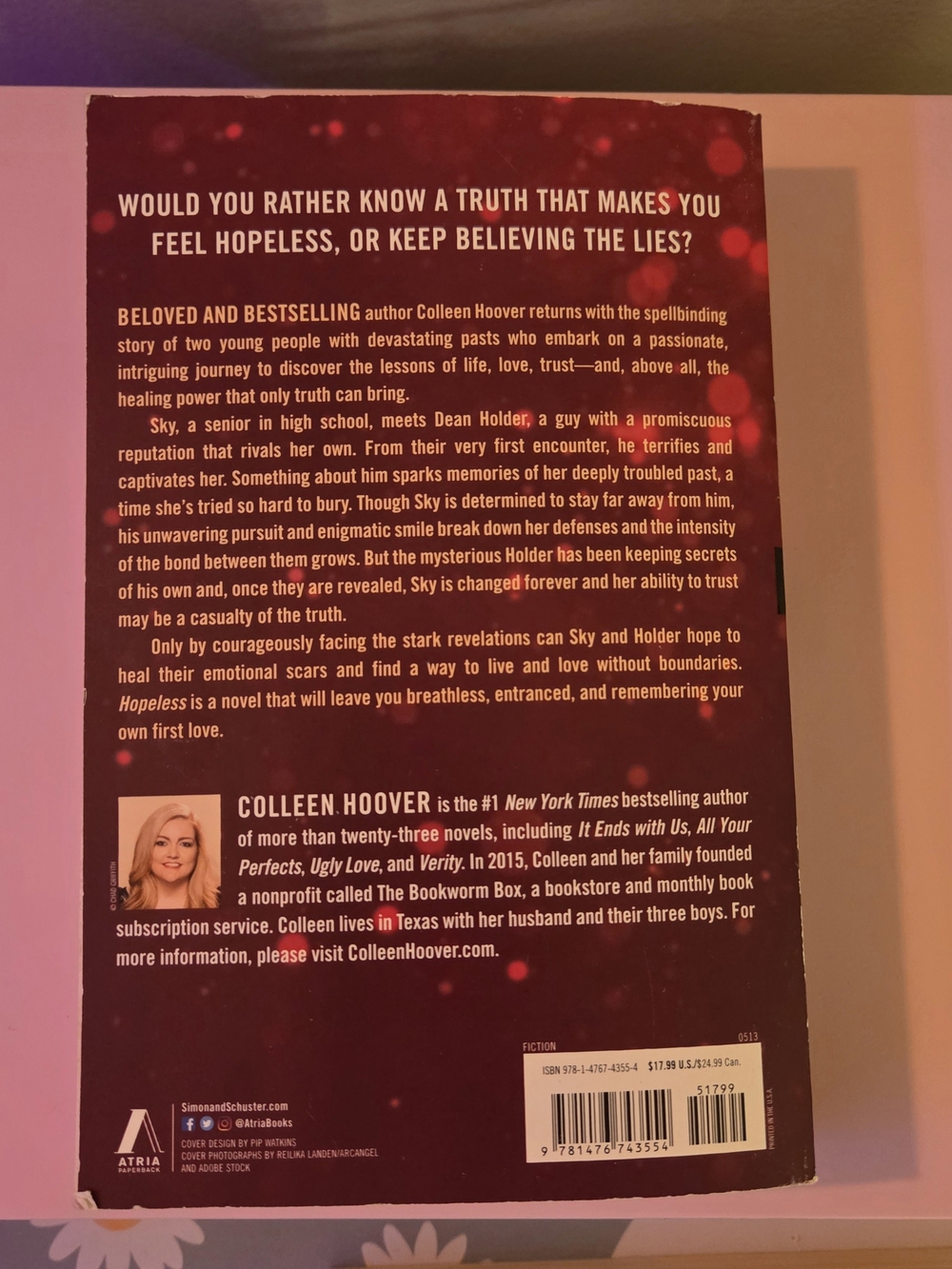 Hopeless - Red Cover Paperback - Picture 3 of 3